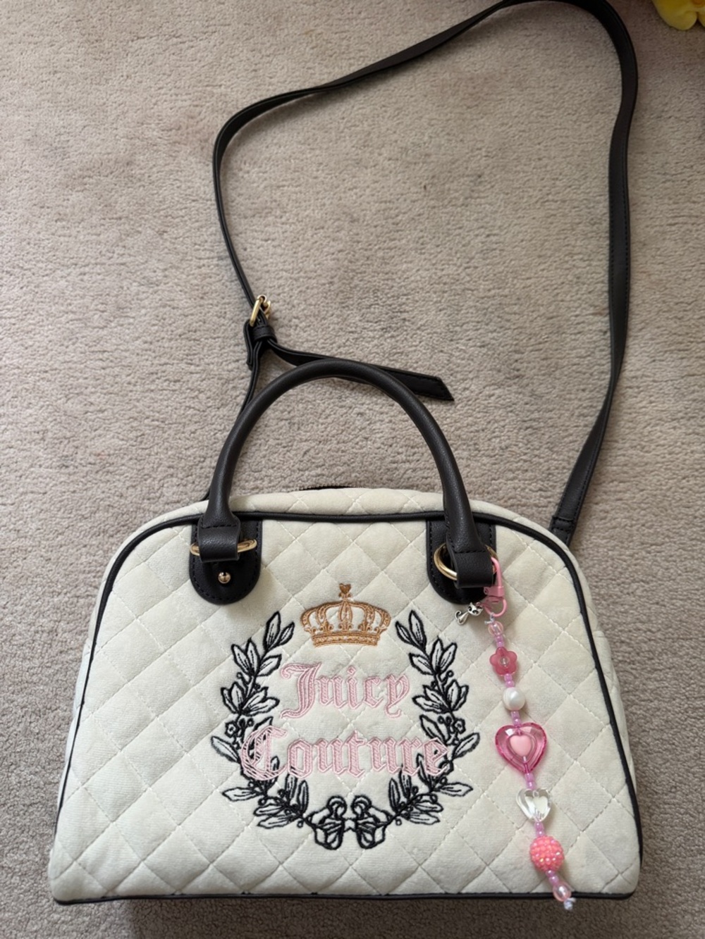 Juicy Couture Cream Quilted Purse